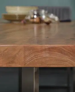 Jídelní stoly LuxD Designový jídelní stůl Massive, 300 cm, akácie honey