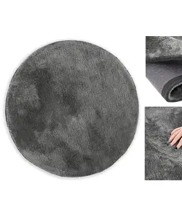 Koberce a koberečky Kulatý koberec AmeliaHome Morko tmavě šedý, velikost d80