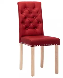 Jídelní sety Jídelní židle 2 ks látka / dřevo Dekorhome Krémová