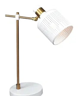 Lampy na noční stolek Rabalux stolní lampa Alberta E27 1x MAX 9W zlatá 5090