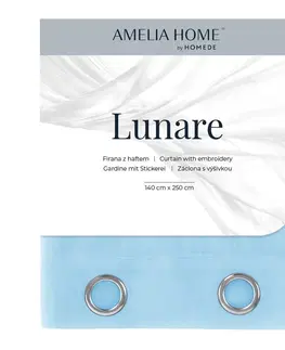 Záclony Záclona AmeliaHome Lunare III světle modrá, velikost 140x250