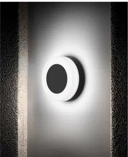 LED venkovní nástěnná svítidla Nova Luce Elegantní kruhové nástěnné svítidlo TUNE - 9 W, 620 lm, 3000  K, bílo-černá NV 9529713