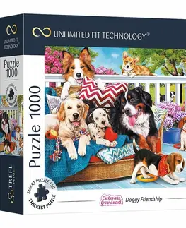 Hračky puzzle TREFL - Prime puzzle 1000 UFT - Nálož roztomilosti: Psí přátelství