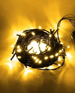 LED osvětlení na baterie DecoLED Světelný řetěz na baterie - 10,2 m, 100 teple bílých LED