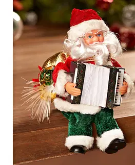 Dekorační figurky Santa s akordeonem