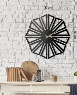Hodiny Wallity Dekorativní nástěnné hodiny Hedef 50 cm černé
