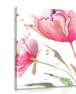 Obrazy květů Obraz nádherné tulipány v zajímavém provedení