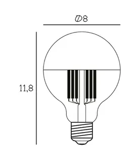 Stmívatelné LED žárovky DESIGN BY US Zrcadlová lampa LED Globe 80, zlatá, E27, 3,5 W, 2 700 K
