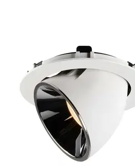 LED podhledová svítidla SLV BIG WHITE NUMINOS GIMBLE XL zápustné stropní svítidlo bílé/chrom 2700 K 40° 1006043