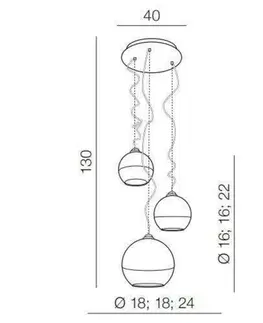 Designová závěsná svítidla AZzardo AZ4750 závěsné svítidlo SILVER BALL 3