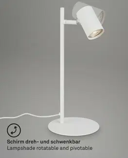 Lampy na noční stolek BRILONER Stolní lampa, 17 cm, GU10, max. 9 W, bílé BRILO 7408-016