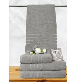 Ručníky Bavlněný ručník a osuška, Finer šedý 50 x 95 cm