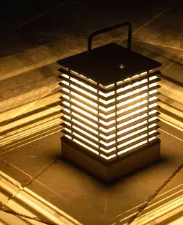 Solární lampy s pohybovým čidlem Les Jardins LED solární lucerna Tekura, senzor, výška 37 cm