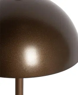 Stolni lampy Venkovní stolní lampa tmavě bronzová dobíjecí 3-stupně stmívatelná - Keira