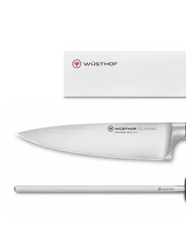 Kuchyňské nože Wüsthof souprava kuchařského nože Classic, ocílky a ochrany ostří