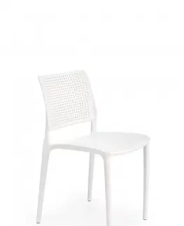Jídelní sety Stohovatelná jídelní židle K514 Halmar Bílá