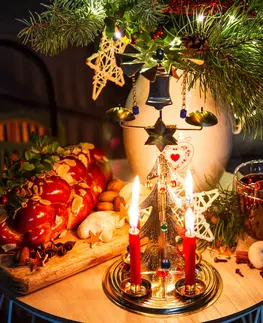 Vánoční dekorace Česká obnovená výroba Andělské zvonění Cinkací stromeček stříbrný