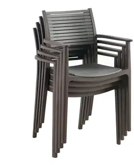 Zahradní židle Stohovatelná židle HERTA Tempo Kondela Bílá