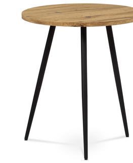 Konferenční stolky Přístavný stolek MATATA, divoký dub/černý lak 