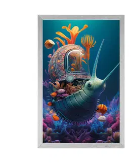Podmořský svět Plakát surrealistický hlemýžď