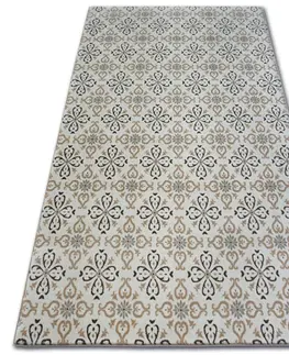 Koberce a koberečky Dywany Lusczow Kusový koberec ARGENT - W4949 květiny krémový, velikost 133x190