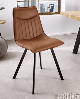 Luxusní jídelní židle Estila Designová židle Aston hnědá