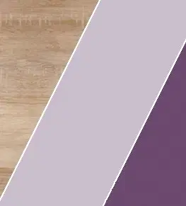 Postele ArtCross Dětská postel s přistýlkou KITTY KIT-08 | bez roštu Barva: Dub sonoma světlá / levandule / fialová