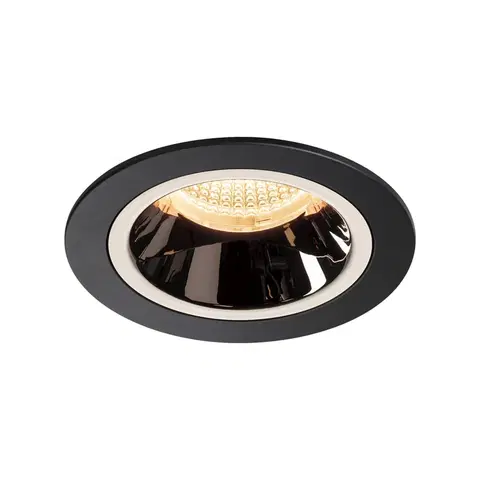 LED podhledová svítidla SLV BIG WHITE NUMINOS DL M vnitřní LED zápustné stropní svítidlo černá/chrom 2700 K 40° včetně listových pružin 1003846
