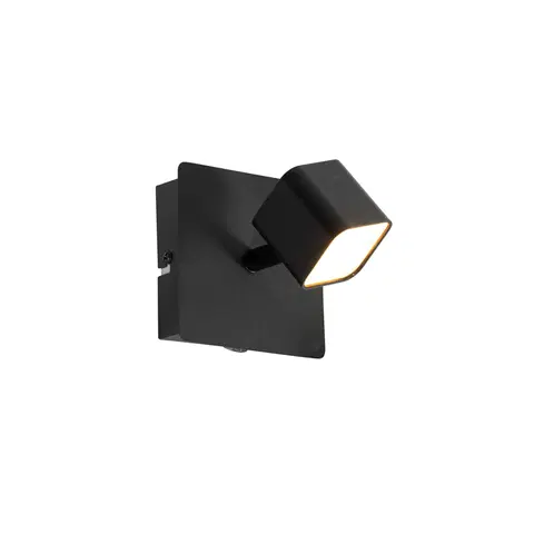 Nastenna svitidla Moderní nástěnné svítidlo černé včetně LED s vypínačem - Nola