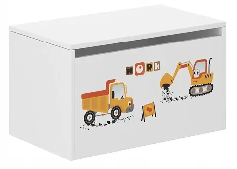Truhly a komody Dětský úložný box pro malé stavaře 40x40x69 cm