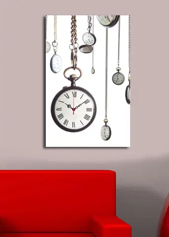 Hodiny Wallity Dekorativní nástěnné hodiny Clocke bílé