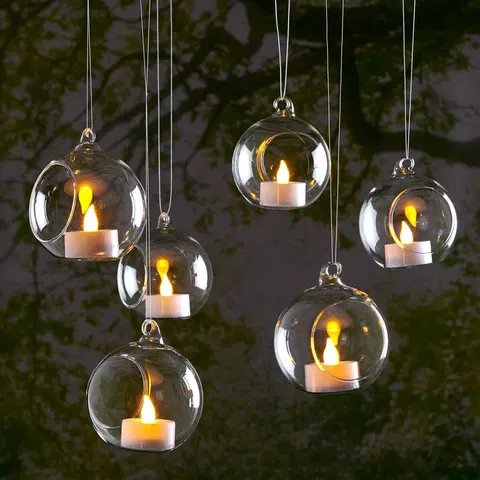 Dekorace Skleněné LED čajové svíčky