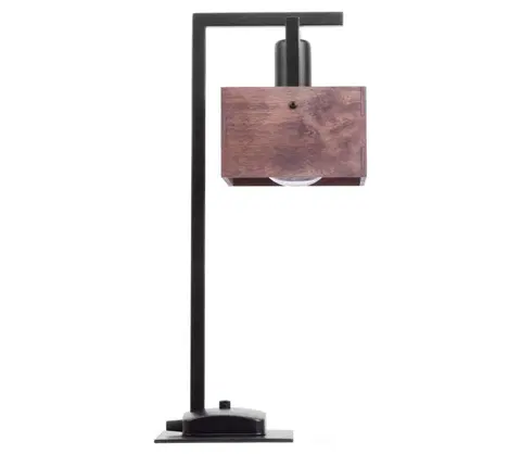 Lampy  Stolní lampa DAKOTA 1xE27/60W/230V dřevo/černá 