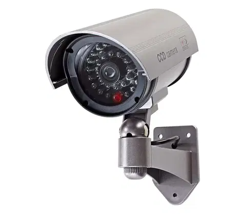 IP kamery   DUMCB40GY - LED Maketa bezpečnostní kamery 2xAA IP44 