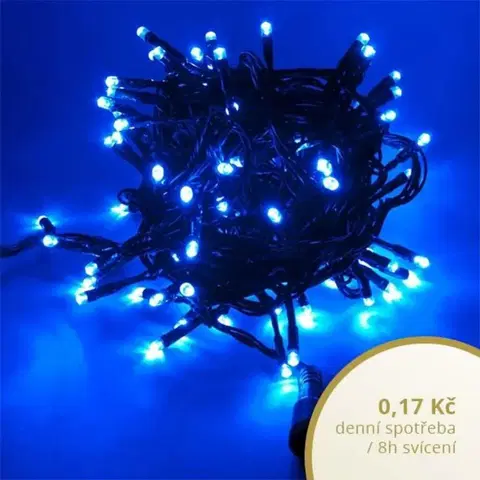 LED řetězy DecoLED LED osvětlení vánoční venkovní - 4 m, 32 modrých diod