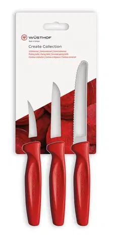 Sady univerzálních nožů Sada nožů WÜSTHOF - univerzální červené, 3 ks