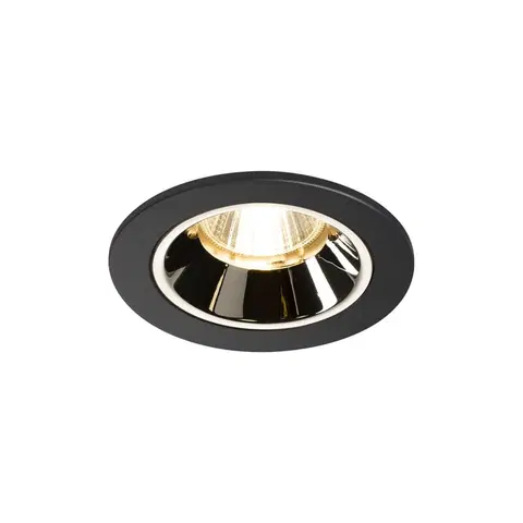 LED podhledová svítidla SLV BIG WHITE NUMINOS DL S vnitřní LED zápustné stropní svítidlo černá/chrom 3000 K 55° včetně listových pružin 1003801