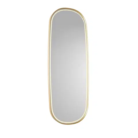 Nastenna svitidla Moderní koupelnové zrcadlo zlaté včetně LED a dotykového stmívače - Geraldien