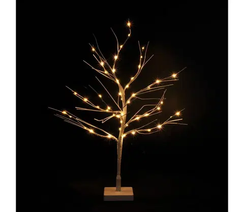 Vánoční osvětlení  LED zimní stromek, 50x LED, 60cm, 3xAA 1V247