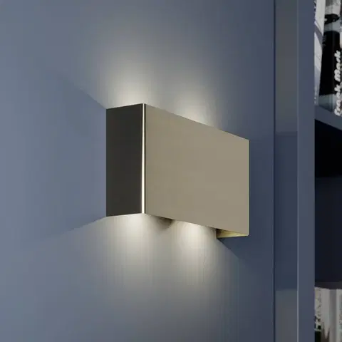 Nástěnná svítidla quitani Nástěnné svítidlo Quitani Maja LED, nikl, 22 cm