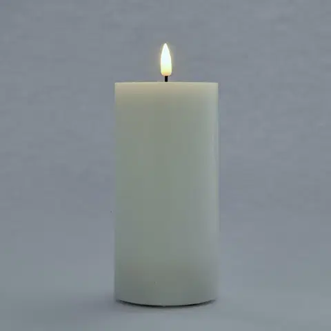 LED osvětlení na baterie DecoLED LED svíčka, vosková, 7,5 x 10 cm, bílá