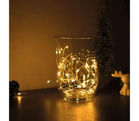 Vánoční dekorace  LED Vánoční řetěz 50xLED/3xAA 5,25m teplá bílá 
