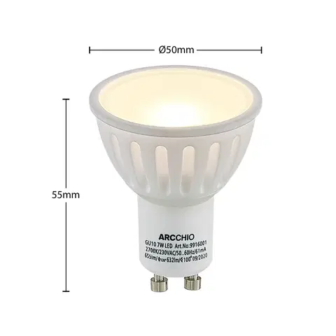 Stmívatelné LED žárovky Arcchio Arcchio GU10 žárovka 100° 7W 3 000K dim sada 2 ks