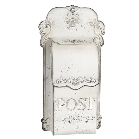Poštovní schránky Bílá retro poštovní schránka Post - 24*8*46 cm Clayre & Eef 6Y3917