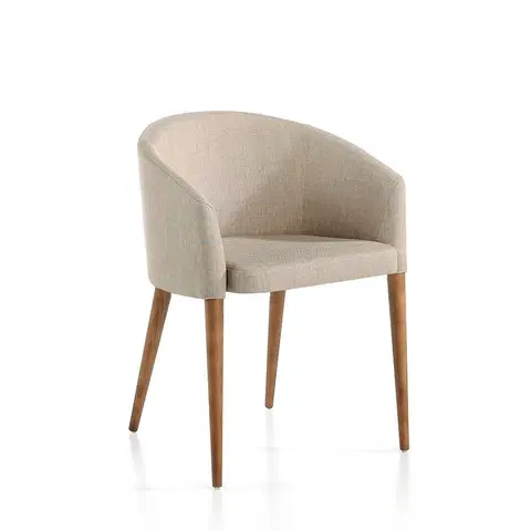 Luxusní jídelní židle Estila Moderní jídelní židle Vita Naturale s textilním čalouněním 78cm
