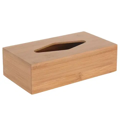 Doplňky do kuchyně DekorStyle Bambusová krabička na ubrousky 24,5x7,5 cm hnědá