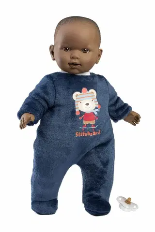 Hračky panenky LLORENS - 14247 BABY ZAREB - realistická panenka miminko s měkkým látkovým tělem - 42 cm