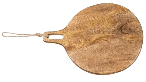 Prkénka a krájecí desky Kulaté kuchyňské prkénko z mangového dřeva Monia - 25*2*34 cm Mars & More CISHR25