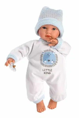 Hračky panenky LLORENS - 30009 CUQUITO panenka miminko se zvuky a měkkým látkovým tělem - 30 cm