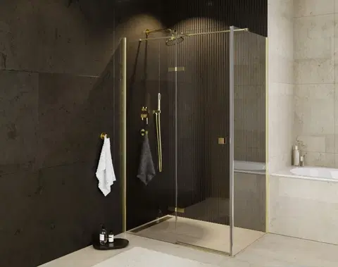 Sprchové kouty HOPA Obdélníkový sprchový kout PIXA GOLD Rozměr A 100 cm, Rozměr B 80 cm, Směr zavírání Pravé (DX) BCPIXA1080OBDPG